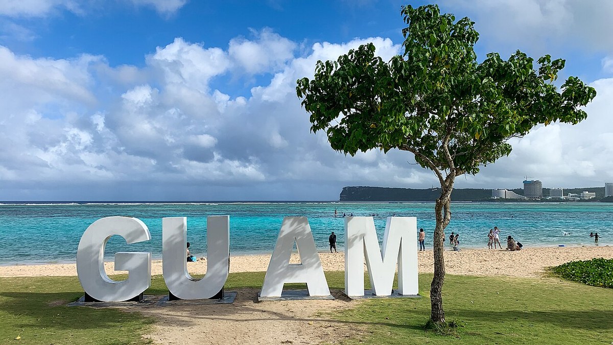 A big GUAM sign at Ypao Beach